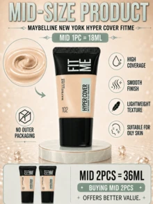 Maybelline 美寶琳客製化粉底液完美版 102，正裝 30ml、中容量 18ml、試用裝 5ml，輕盈貼膚質地，高遮瑕，持久妝效，黃白色 - 客製化粉底液無瑕版 102 - 查看 7