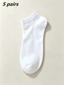 10 Pares de Meias Brancas de Cano Baixo Respiráveis de Verão para Mulheres, Meias Finas Nude para Viagem e Férias, Opções de 1/5/10/3/15/30 Pares - Branco - Visão 16