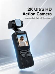 Kamera Aksi 2K Ultra HD dengan Klip Belakang Inovatif & Dudukan Sekrup 1/4" untuk Perekaman Olahraga Luar Ruangan - View 12