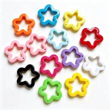 12pcs DIY Star Pendants, Random Colors, Cute Colorful Charms, Suitable For Handmade Keychains, Phone Cases - Multicolor - View 5