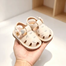 Sepatu Bayi Musim Panas, Sepatu Berbunyi yang Mengeluarkan Suara, Sepatu Balita Anti Selip yang Unik dan Lucu - Krem - View 2