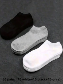 10 Pares de Meias Brancas de Cano Baixo Respiráveis de Verão para Mulheres, Meias Finas Nude para Viagem e Férias, Opções de 1/5/10/3/15/30 Pares - Branco - Visão 17