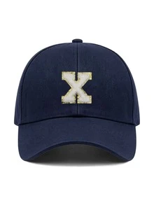 1pc Y2K Street Style Customized Initial Baseball Cap, UV Protection Breathable Summer Sun Hat, Adjustable Face-Slimming Cap, Unisex - Multicolor - View 46