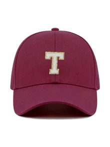 1pc Y2K Street Style Customized Initial Baseball Cap, UV Protection Breathable Summer Sun Hat, Adjustable Face-Slimming Cap, Unisex - Multicolor - View 19