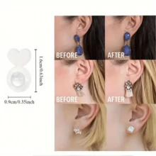 4/8/10/12/14pcs Silicone Earring Backs, Anti-Slip Anti-Drop Ear Plugs, Earring Back Covers, Suitable For Pendant Earrings, Large Earrings, Earrings And Ear Lobe Replacements - Multicolor - View 5