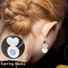 4/8/10/12/14pcs Silicone Earring Backs, Anti-Slip Anti-Drop Ear Plugs, Earring Back Covers, Suitable For Pendant Earrings, Large Earrings, Earrings And Ear Lobe Replacements - Multicolor - View 4