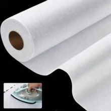 Lightweight Iron-On Non-Woven Fusible Interfacing: 12in X 32yd Non-Woven Interfacing Iron On Polyester Single-Sided Interfacing For DIY Crafts Supplies,Suitable For Sewing And Crafting, For Garments, Bags And Home Decor - Multiple Styles - View 2