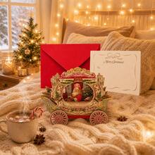 1pc Creative 3D Pop-Up Christmas Card, Beautiful Handmade Christmas Card, Suitable For Friends And Family, Luxury Holiday Party Gift And Secret Santa Gift 2026 - Multicolor - View 3