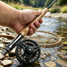 SEACHASER 5WT Fly Fishing Reel, Pre-Spooled Metal Reel With Floating Fly Line And Leader For Freshwater Fishing - Black - View 10