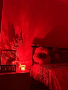 1pc 16-Color Water Wave Projection Night Light, Glowing Projection Lamp With Touch/Remote Control, USB Powered, Suitable For Bedroom, Wedding, Christmas, Halloween, Travel - Multicolor - View 1