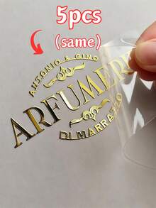 5/10/30/60/100pcs, Custom 3D Gold Metal Transfer Stickers, Personalized Logo Decals, For Birthday Gift Box, Favor Packaging Bags,Leather Wallets, Clear Glass Cups, Birthday Favor, Customizable Brand Label Decals, Custom Branding Stickers. - Multicolor - View 13