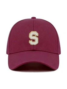1pc Y2K Street Style Customized Initial Baseball Cap, UV Protection Breathable Summer Sun Hat, Adjustable Face-Slimming Cap, Unisex - Multicolor - View 61