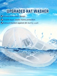 Washing Machine Hat Cleaning Cage, Hat Washer With Mesh Bag, Baseball Cap Cleaning Cover/Protective Cage, Suitable For Cleaning Various Hats - Multicolor - View 3