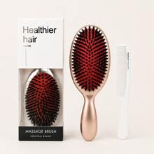MASTERLEE 2pcs, Electroplated Matte Texture Air Cushion Massage Comb And Hair Cutting Comb 2-Piece Set, Anti-Tangle Detangling Brush, Scalp Massage Air Cushion Comb, Soft Bristle Hair Care Styling Tool Set, Suitable For All Hair Types, Short And Long Hair, Hair Styling Comb Tool - Multicolor - View 1