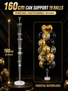 4-Piece Reusable Balloon Column Stands, Multiple Sizes Balloon Decoration Racks - Suitable For Valentine's Day, Wedding, Anniversary, Mother's Day, Birthday Party And Other Occasions. Also Applicable For Autumn Decoration, Room Decoration, Halloween, Christmas, New Year And Other Holiday Scenes, Multiple Styles And Sizes Of Balloon Decoration Racks Available For Selection. - Balloon Stand - View 11