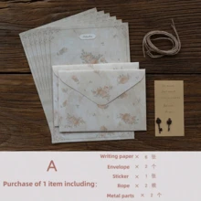 Vintage Floral Pattern Paper Envelopes Romantic Letter Storage Envelopes For Handwritten Letter & Crafts - Sets - View 13