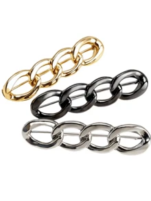 3pcs Seamless Waist Belt, Metal Waist Buckle, Suitable For Jeans And Skirts, Adjustable To Prevent Exposure - Multicolor - View 14