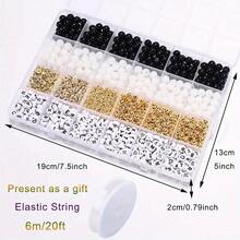 24-Grid Acrylic Beads Set - Letter Acrylic Beads Multi-Style DIY Jewelry, Couple Bracelets And Christmas Gifts (Includes Round String) - Multicolor - View 7