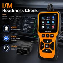 V516 OBD2 Scanner Car Diagnostic Tool 8 Functions Engine Fault Code Reader Clear Fault Code Scanner Real-Time Data Stream O2 Sensor Test I/M Readiness Mode 6 Vehicle Information Car Repair Tool - Orange - View 7