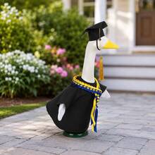 23 Inch Garden Goose Statue Outfit, Graduation Season To Back To School Season, With Tassel Graduation Cap, Shawl, Diploma Scroll, Lawn Goose Graduation Costume, Outdoor Garden Yard Lawn Decoration Goose Outfit (Goose Statue Not Included) - Goose Clothing - View 10