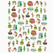 The Grinch The Christmas Decoration Stickers Prop Display Decals Most Popular Stickers For Boys & Girls New Year Gift - Multicolor - View 5