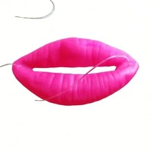 3pcs Oversized Red Big Mouth Costume Props, Funny Silicone Fake Lip Mask With Elastic Band, Halloween Single Party Carnival Cosplay Stage Performance Dress Up Accessories - Sausage Lips - View 14