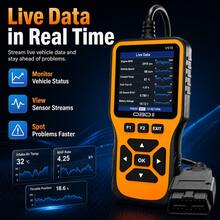 V516 OBD2 Scanner Car Diagnostic Tool 8 Functions Engine Fault Code Reader Clear Fault Code Scanner Real-Time Data Stream O2 Sensor Test I/M Readiness Mode 6 Vehicle Information Car Repair Tool - Orange - View 6