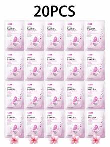 1/5/10PCS Sakura Collagen Essence Mask - Anti-Aging, Moisturizing, Whitening, Firming, Smoothing Fine Lines, Shrinking Pores, Brightening Skin Tone, Suitable For Summer, Christmas Gift Box, Can Be Used For Makeup And SPA - Multicolor - View 16