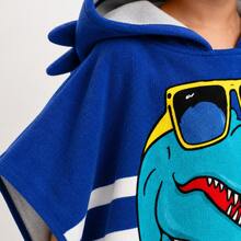 nerd hunters Kids Hooded Poncho Towel - Dinosaur - 120cm - Multicolor - View 7