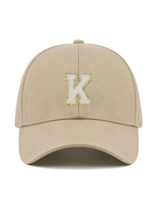 1pc Y2K Street Style Customized Initial Baseball Cap, UV Protection Breathable Summer Sun Hat, Adjustable Face-Slimming Cap, Unisex - Multicolor - View 38