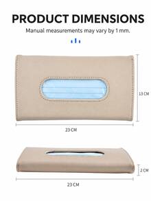 1pc New Creative Car Sunshade Tissue Box, Leather Car Tissue Holder, Hanging Sunroof Seat Car Interior Tissue Box - Car Tissue Box - View 7