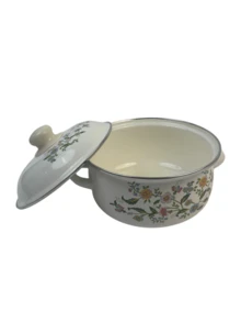 3pcs Multi-Functional Enamel Pot Set, Soup Pot, Stew Pot, Tableware, Multi-Purpose, Easy To Clean Non-Stick, Compatible With Gas, Open Flame, Induction Cooktop, Floral Design Thickened High-Temperature Stew Pot, Cooking Pot, Available In 16cm/18cm/20cm Capacity, Perfect For Halloween Home And Restaurant Use, Outdoor Camping Party Cookware, Suitable For Christmas, All Seasons Home Picnic, Travel And Portable Use - View 13