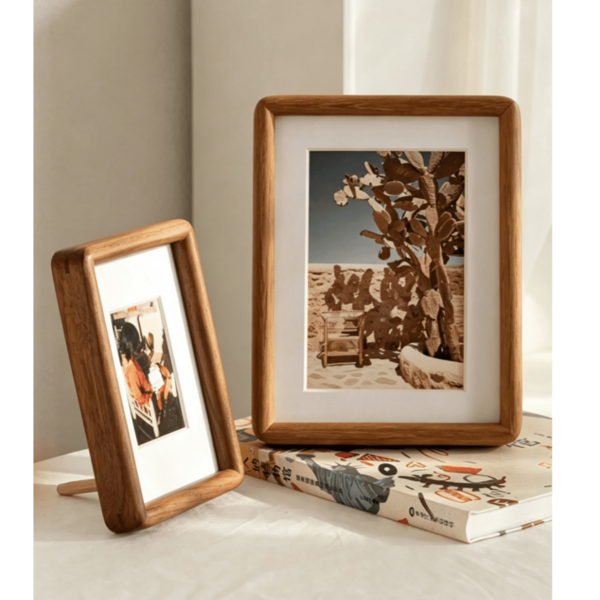 1 pieza Marco de fotos de madera maciza de alta gama con estructura de mortaja y espiga, marco de fotos de escritorio, marco de fotos de madera maciza creativo, regalo de cumpleaños y graduación