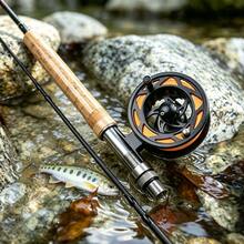 SEACHASER 5WT Pre-Spooled Fly Fishing Reel, Aluminum Fly Reel With WF-5F Floating Line, Backing Line & Leader For Freshwater Fishing - Black - View 4