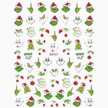 The Grinch The Christmas Decoration Stickers Prop Display Decals Most Popular Stickers For Boys & Girls New Year Gift - Multicolor - View 6