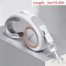 1 dây xích thú cưng tự thu hồi bằng nylon gia cường, tay cầm chống trượt thiết kế công thái học, dây chó điều chỉnh được, nhỏ gọn và di động, dùng để dắt chó đi dạo, leo núi, du lịch, phụ kiện thiết yếu tiện dụng chăm sóc thú cưng - Nhiều màu - Xem 12