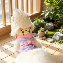 1pc Ferret Leash Caterpillar Design Cartoon Vest-Style Adjustable Outdoor Pet Walking Harness - Multicolor - View 6