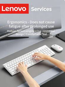 Lenovo 2.4G Wireless Keyboard And Mouse Combo, 104-Key Full-Size Office Keyboard With Silent Ergonomic Mouse, Suitable For Laptop, Desktop, Home Office - View 4