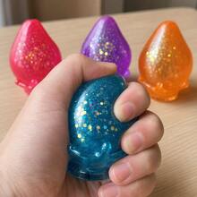 Colorful Water Drop Shaped Soft Squishy Toy, Glitter Particle Tactile Pressable And Kneadable, Children's Hand Sensory Interactive Educational Toy, Suitable For Parent-Child Games, Birthday Gifts, Classroom Rewards And Party Sharing - Multicolor - View 9