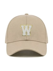 1pc Y2K Street Style Customized Initial Baseball Cap, UV Protection Breathable Summer Sun Hat, Adjustable Face-Slimming Cap, Unisex - Multicolor - View 30