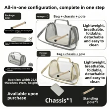 Portable Pet Travel Cage, Suitable For Parrots, Pigeons, Sparrows, Hamsters, Lizards, With Zipper Closure, Durable And Breathable, Transparent Bird Carrier Backpack, With Wooden Stand, Plastic Base, Adjustable Shoulder Strap And Breathable - one-size - View 3