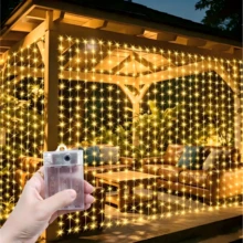 電池供電 LED 仙女串燈,8 種可調燈光模式,防水裝飾燈,柔性 LED 仙女燈,適用於室內臥室、聖誕節及所有節日家居裝飾,易安裝無線裝飾燈 - 電池窗簾燈 - 查看 2