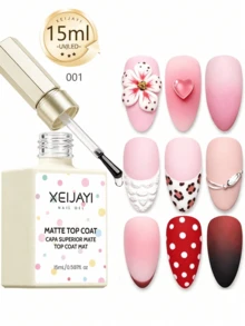 1 buah 15ml Kutek Gel Lapisan Atas Matte Transparan Tahan Lama, Hasil Akhir Mengkilap Tinggi yang Ditingkatkan dengan LED UV - Lapisan segel matte - View 3