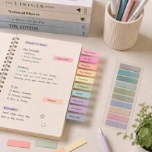 200Pcs Colorful Sticky Tabs, 10 Colors Writable Index Tabs, Removable Waterproof Book Markers For Study Notes, Planner, Office Organization,Back To School Season - one-size - View 5