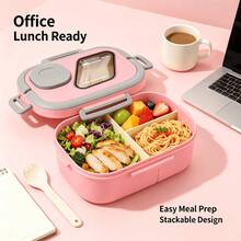 The Complete Lunch Box Set Includes Tableware, Features A Heat-Resistant Design, And Comes With A 1200ml Large-Capacity Lunch Box And Tableware, Making It Ideal For Use In Offices And Schools - Multicolor - View 3