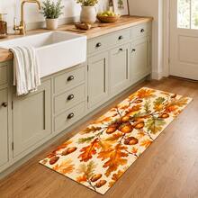 Autumn Hazelnut Pattern Printed Long Runner Rug, Indoor Home Decor, Kitchen Long Runner, Entryway Doormat, Hallway Entrance Decor, Bedroom Bedside Rug, Living Room Rug, Laundry Room Rug, Bathroom Mat, Suitable For Apartment, Dorm And Home Daily Decor - Multicolor - View 3