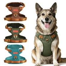 Anti-Pull Pet Harness, Easy To Wear Adjustable Reflective Pet Vest With Handle And Front Buckle, Breathable Oxford Mesh Escape-Proof Protection For Small To Medium Dogs, Comfortable Training And Walking Vest Suitable For 5-60 Lbs Small And Medium Dogs - Multicolor - View 2