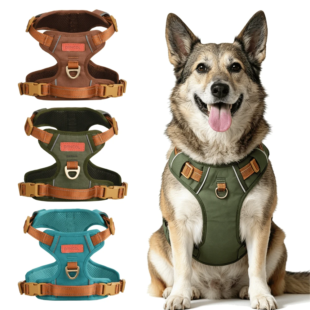 Anti-Pull Pet Harness, Easy To Wear Adjustable Reflective Pet Vest With Handle And Front Buckle, Breathable Oxford Mesh Escape-Proof Protection For Small To Medium Dogs, Comfortable Training And Walking Vest Suitable For 5-60 Lbs Small And Medium Dogs