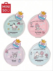 MINISO Sanrio 系列超柔軟三角化妝粉撲，乾濕兩用，可重複使用且可清洗，不吸附底妝液/霜/粉，修容化妝工具，返校禮物，化妝必需品 - 彩色 - 查看 8