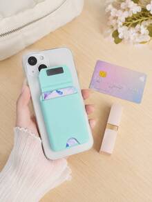 XD Universal Phone Back Adhesive Card Holder, Self-Adhesive Card Sleeve Compatible With All Android Phone Models, Portable Access Card/Bus Card/ID Card Storage Pouch, Minimalist Phone Back Card Holder Accessory - Multicolor - View 6
